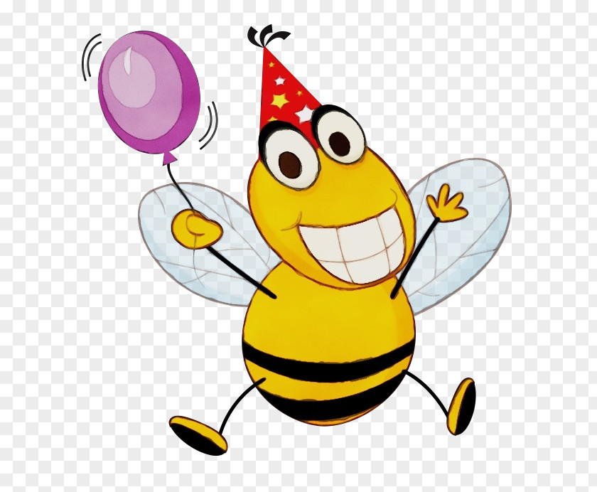 Insect Yellow Cartoon Smiley Line PNG