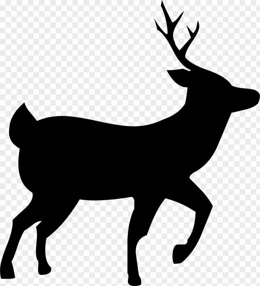 Sillhouette Reindeer Silhouette White-tailed Deer Clip Art PNG