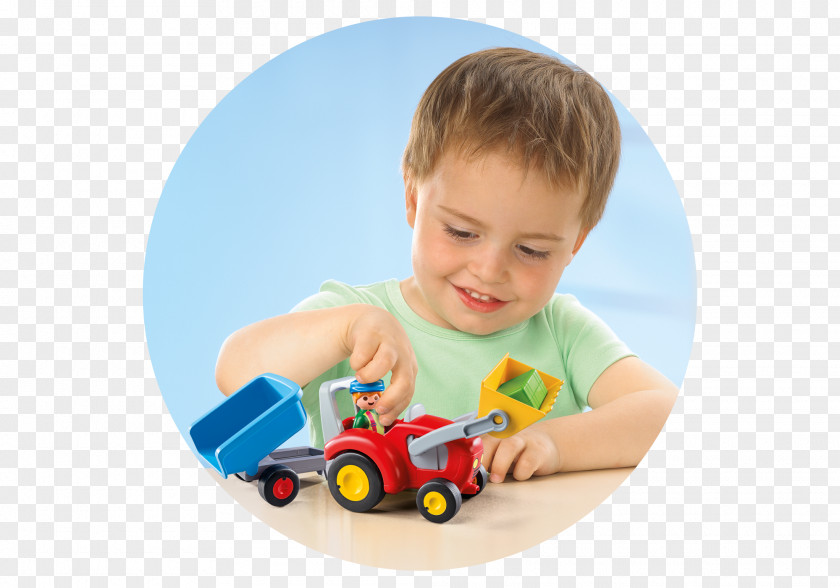 Tractor Farm Trailer Playmobil Toy PNG