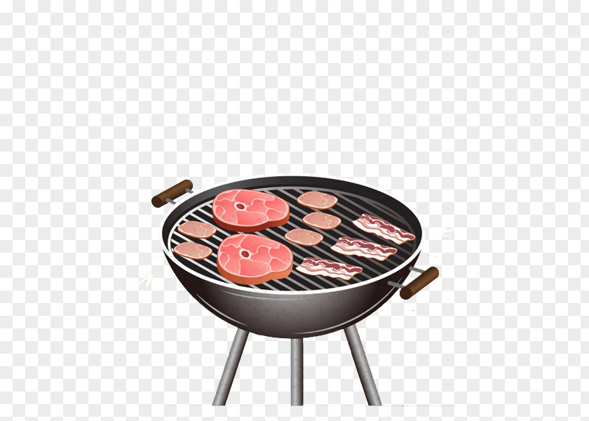 Barbecue Grill Element Sausage Steak Grilling PNG