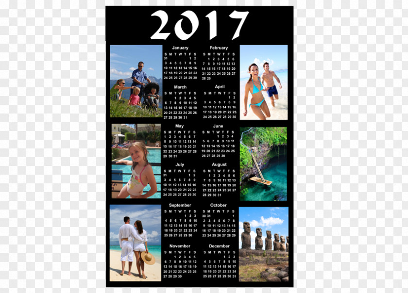 Calendar Desk Advertising Printing Collage Canvas Print Poster PNG