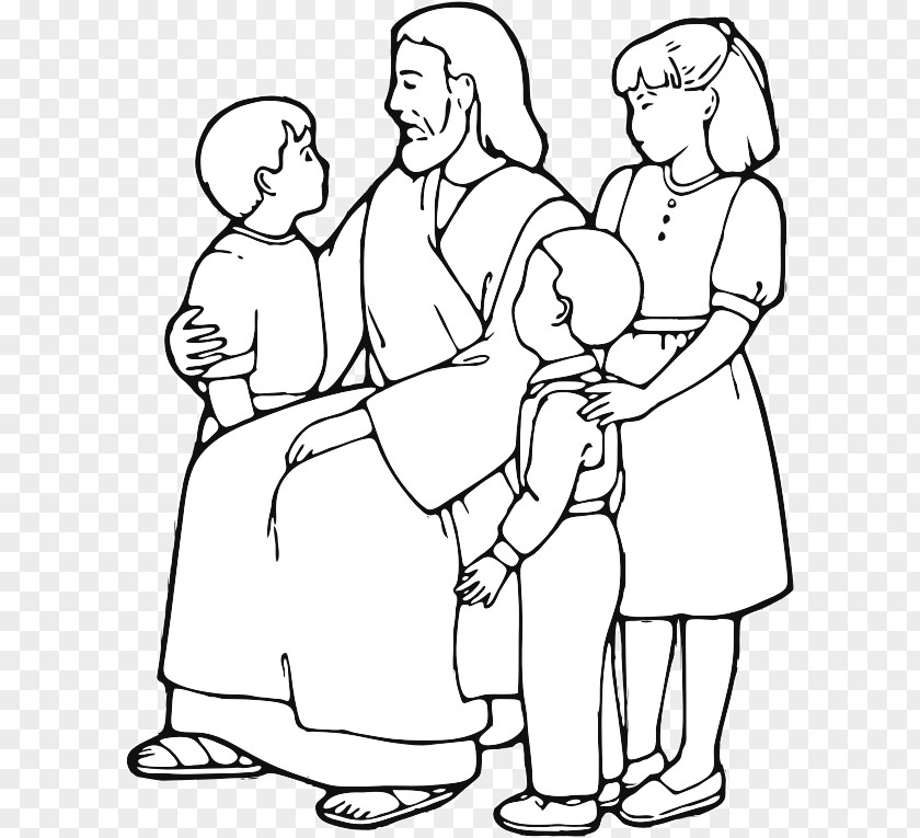 Child Teaching Of Jesus About Little Children Coloring Book Toddler Drawing PNG