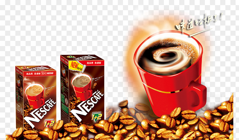 Coffee Cup On Beans Instant Cafe Caffeine PNG