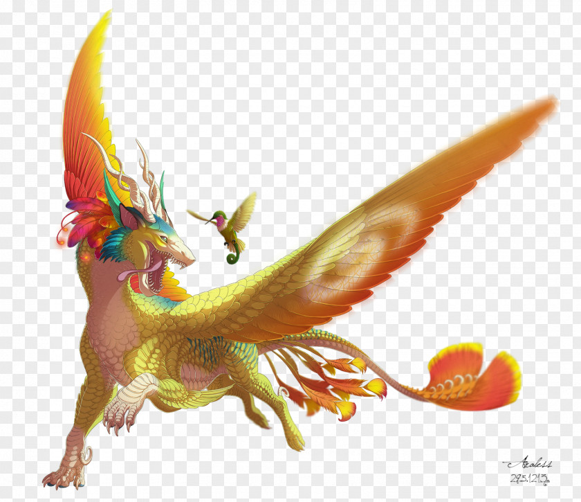Hummingbird Dragon Character Science Fiction Art Idea PNG