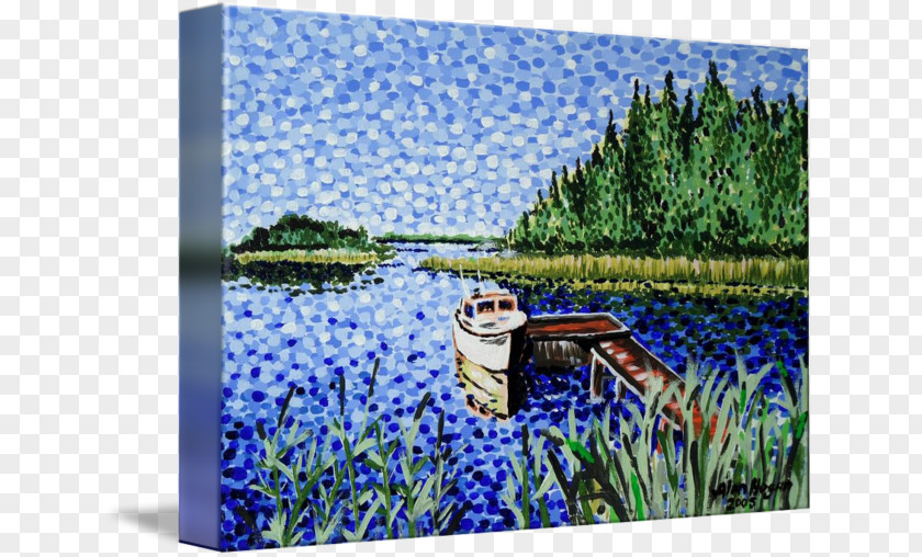 Painting English Lavender Wetland Water Resources PNG