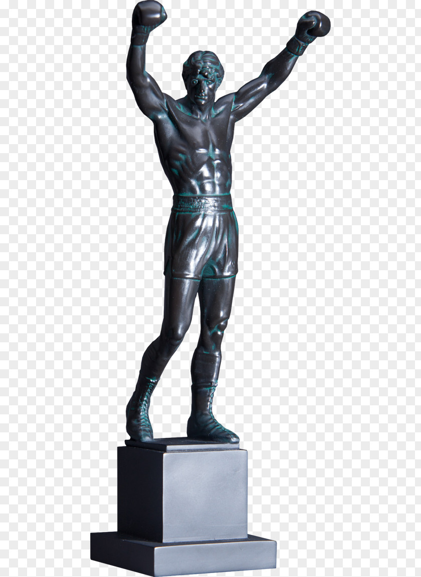 Rocky Balboa Steps Statue Sculpture PNG