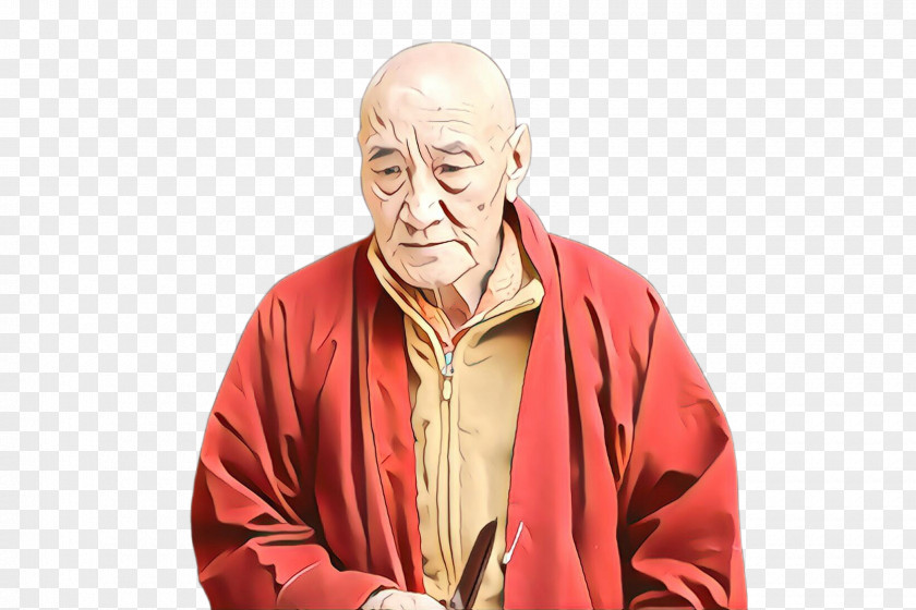 Grandparent Sitting Facial Expression Lama Elder Monk Guru PNG