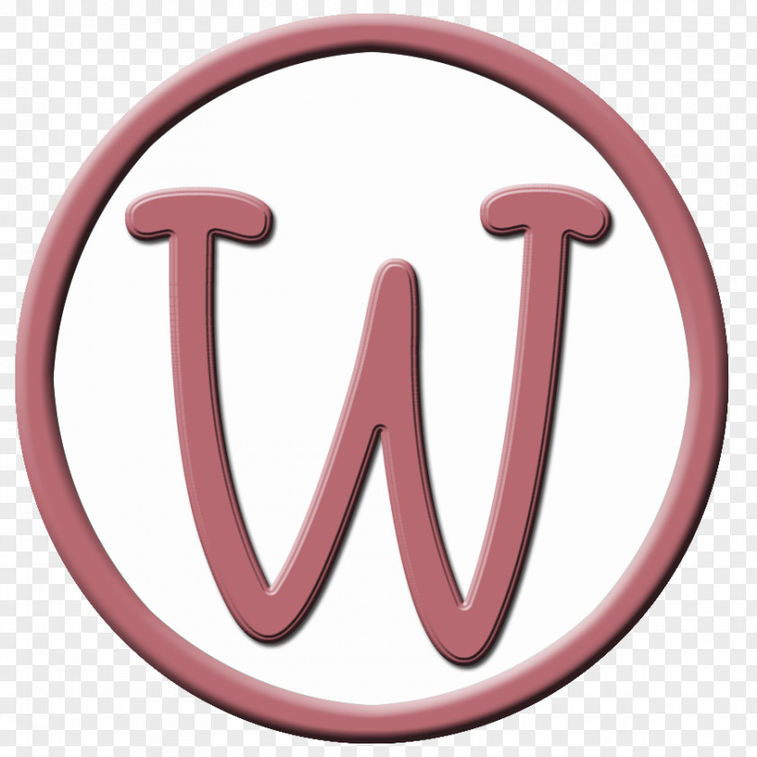 W Letter Case Disk Circle PNG