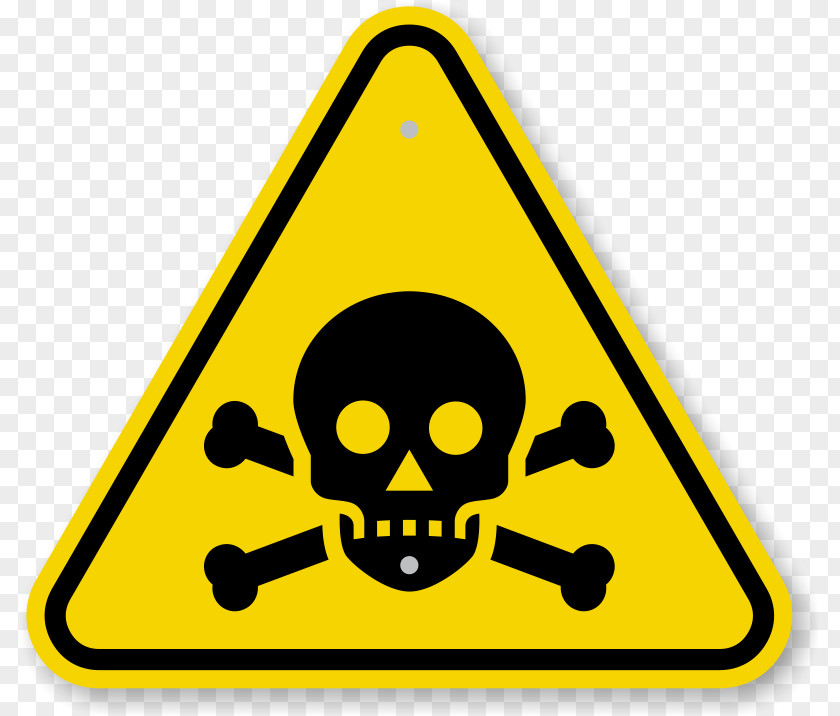 Caution Triangle Symbol Poison Toxicity Warning Sign Label PNG
