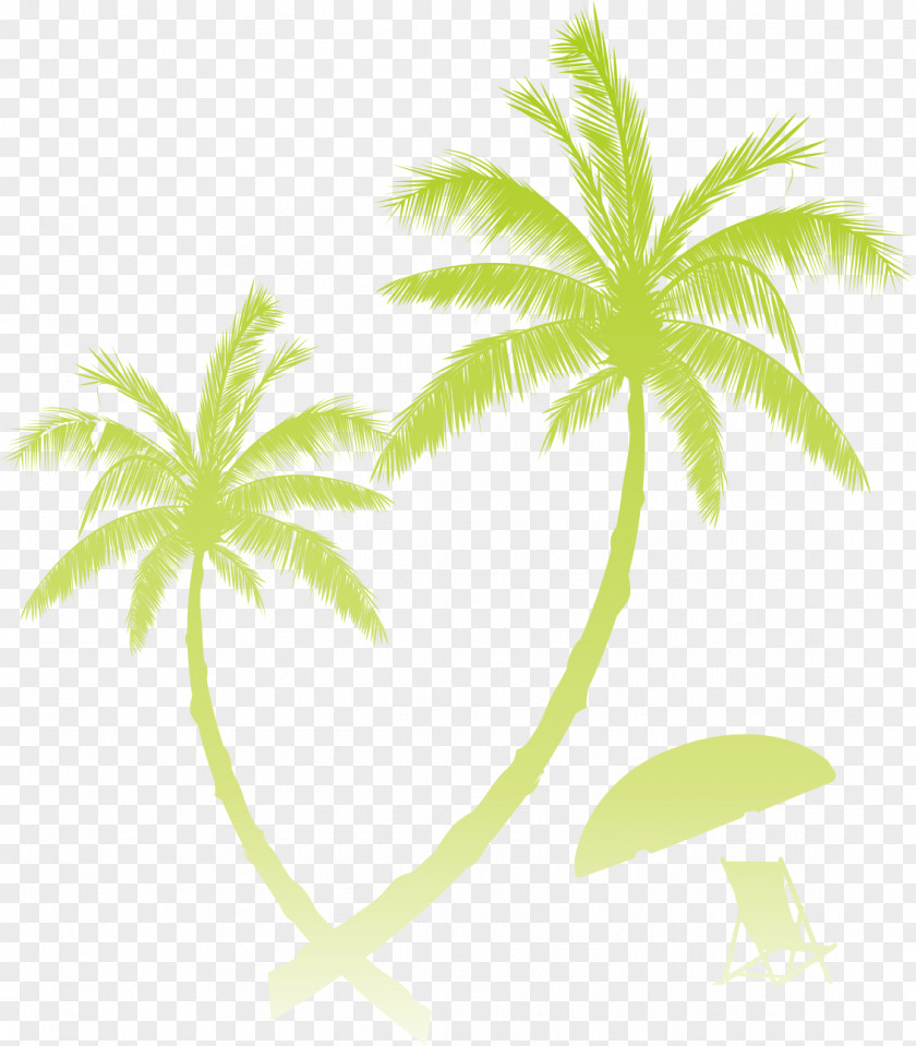 Coconut Tree Pattern Sunset Beach Clip Art PNG