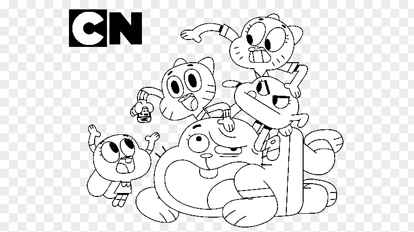 Gumballl Darwin Coloring Pages Drawing Seashells Book Flappy Character Surprise Egg Bug Smasher Game PNG