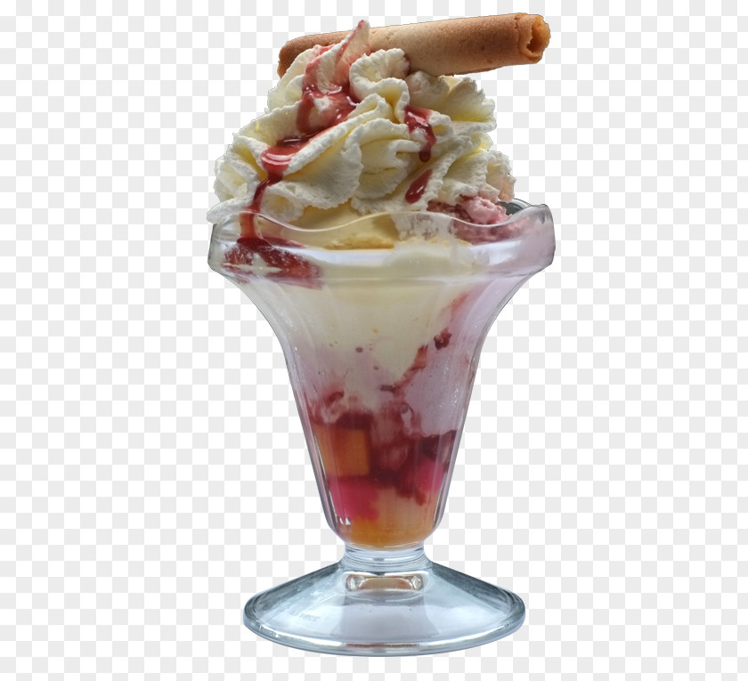 Ice Cream Sundae Knickerbocker Glory Parfait Frozen Yogurt Dame Blanche PNG