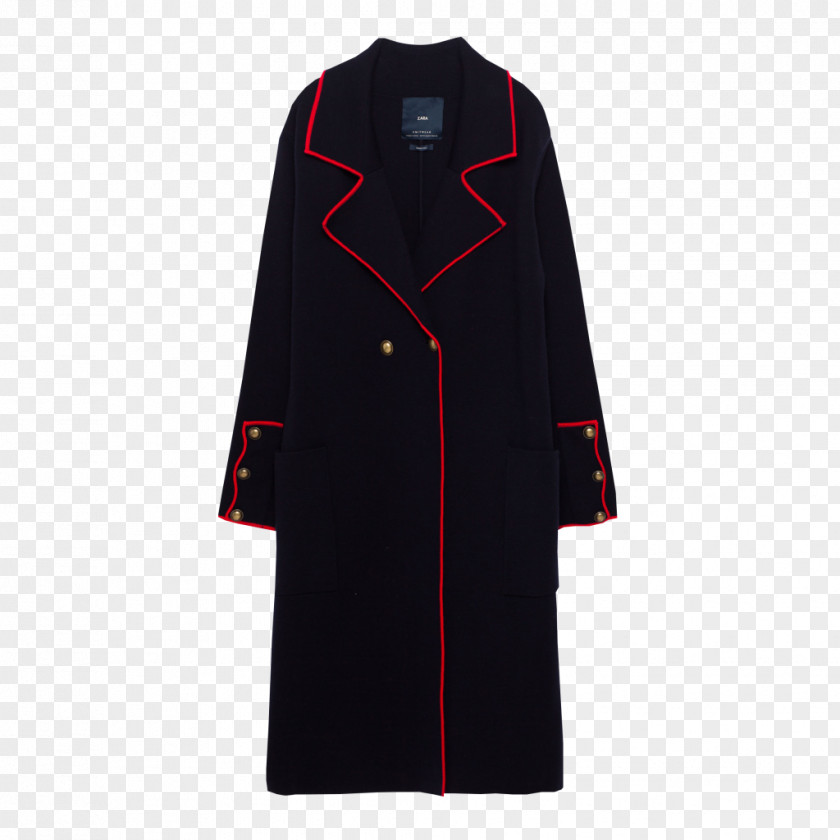 Jacket Overcoat Fashion Navy Blue PNG