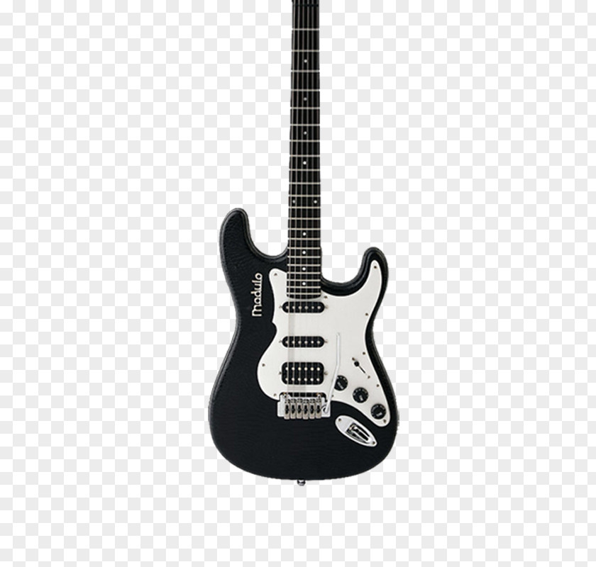 Black Guitar Fender Stratocaster Bullet Electric Squier PNG