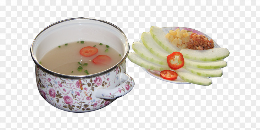 Dried Scallop And Winter Melon Soup Health Wax Gourd Computer File PNG