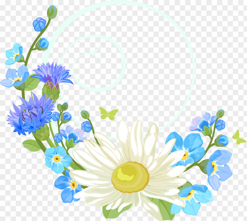 Spring Flower Decorative Borders Clip Art PNG