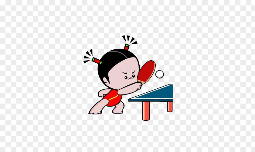 Chinese Dolls Really Play Ping Pong Sticker Online Chat Emoticon WeChat PNG