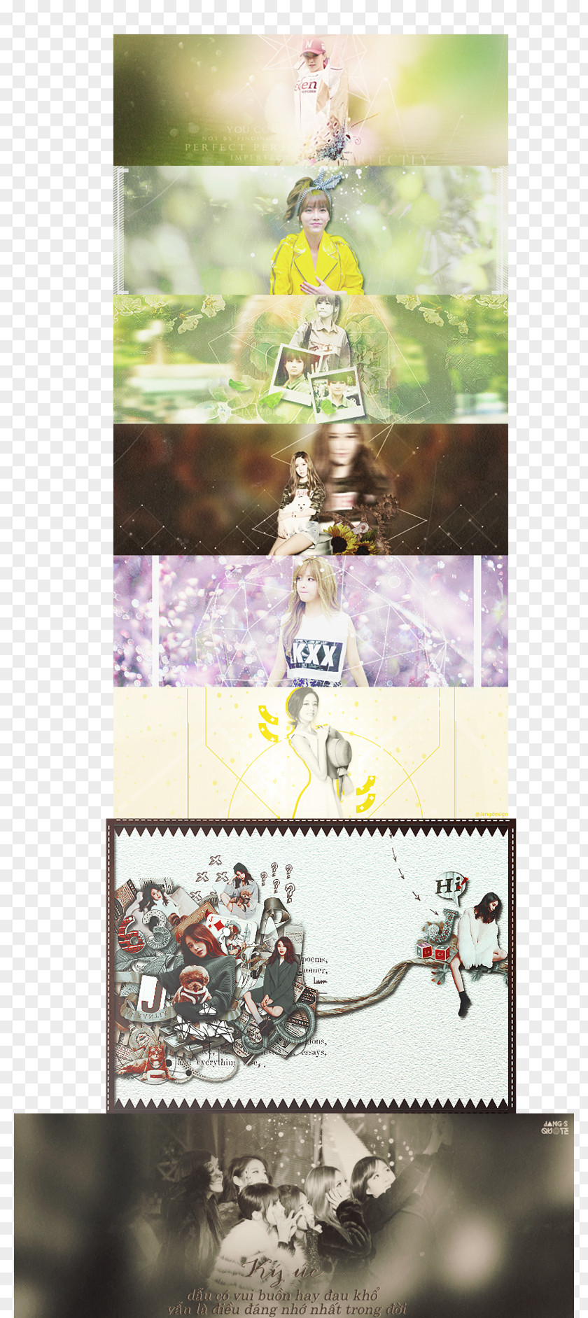 Collage Lavender Font PNG
