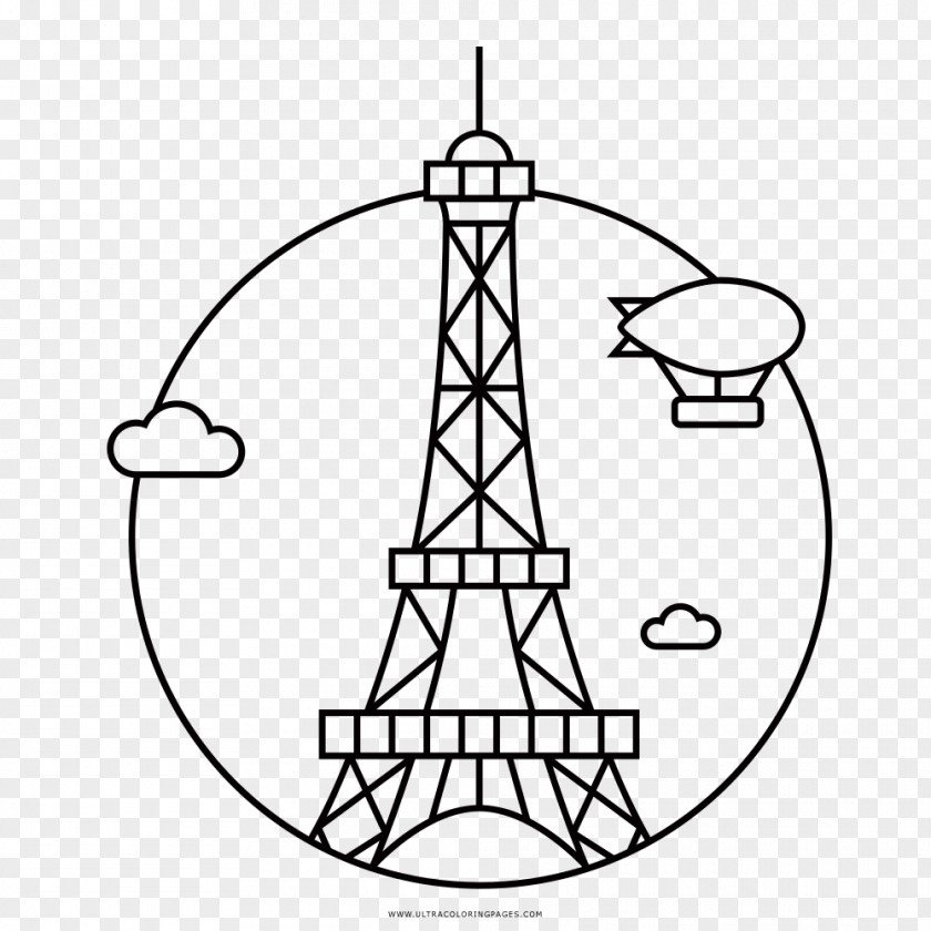 Eiffel Tower Drawing Coloring Book Line Art PNG