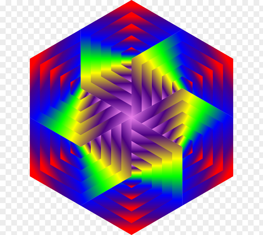 Hexagons Symmetry Pattern PNG