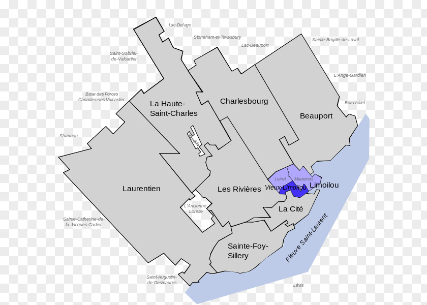 Map Quebec City PNG