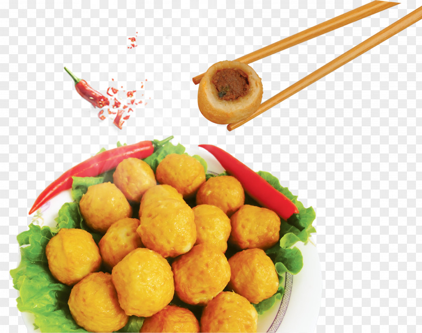 The Heart Of Pepper Fish Ball Chicken Nugget Balls Hot Pot Meatball PNG