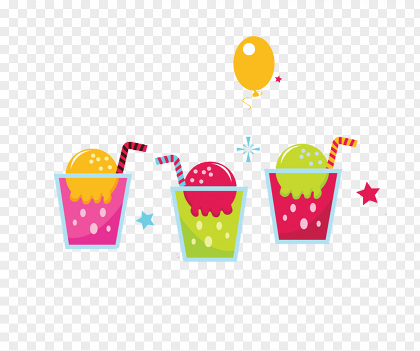 Cartoon Balloon Juice Birthday Cake Popcorn Clip Art PNG