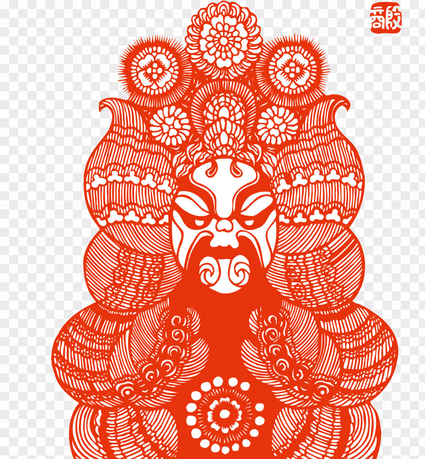 Facebook China Chinese Paper Cutting Papercutting Peking Opera PNG