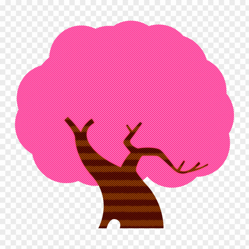Gesture Plant Pink Red Silhouette Cartoon Tree PNG