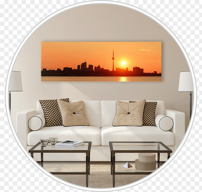Panorama Watercolor Partition Wall Adhesive Paper Decal PNG