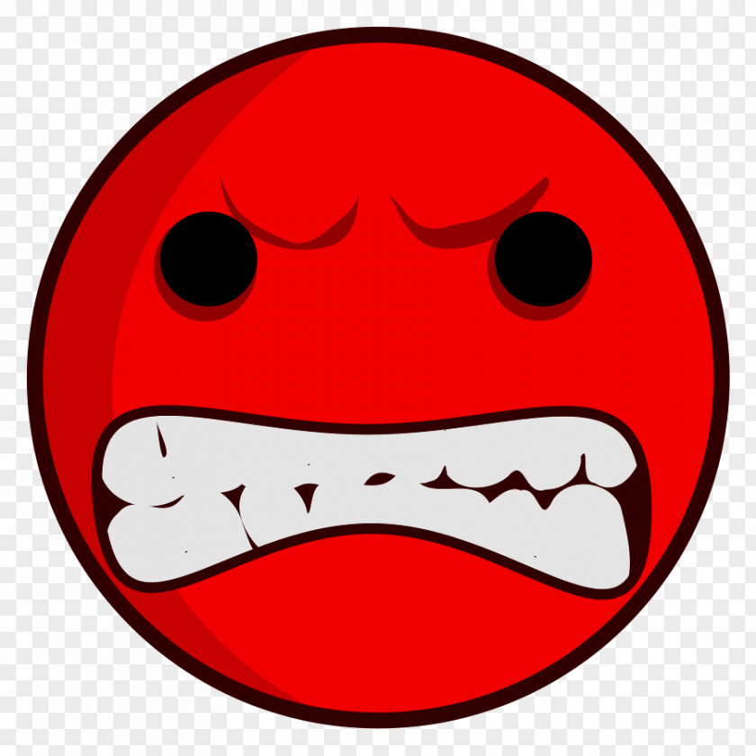 Smiley Anger Emoticon Red Clip Art PNG
