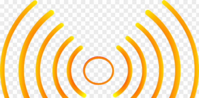 Sound Wave Yellow Circle Symmetry Font PNG