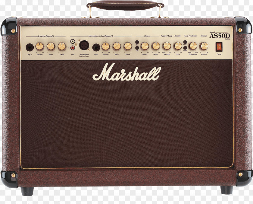 Acoustic Guitar Amplifier Marshall Amplification AS50D Electric PNG