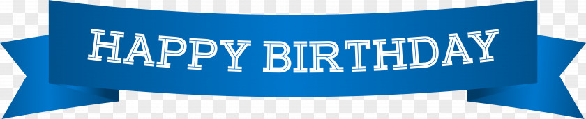 Electric Blue Happiness Birthday Background Ribbon PNG