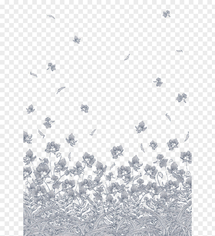 Floating Flower White Wallpaper PNG