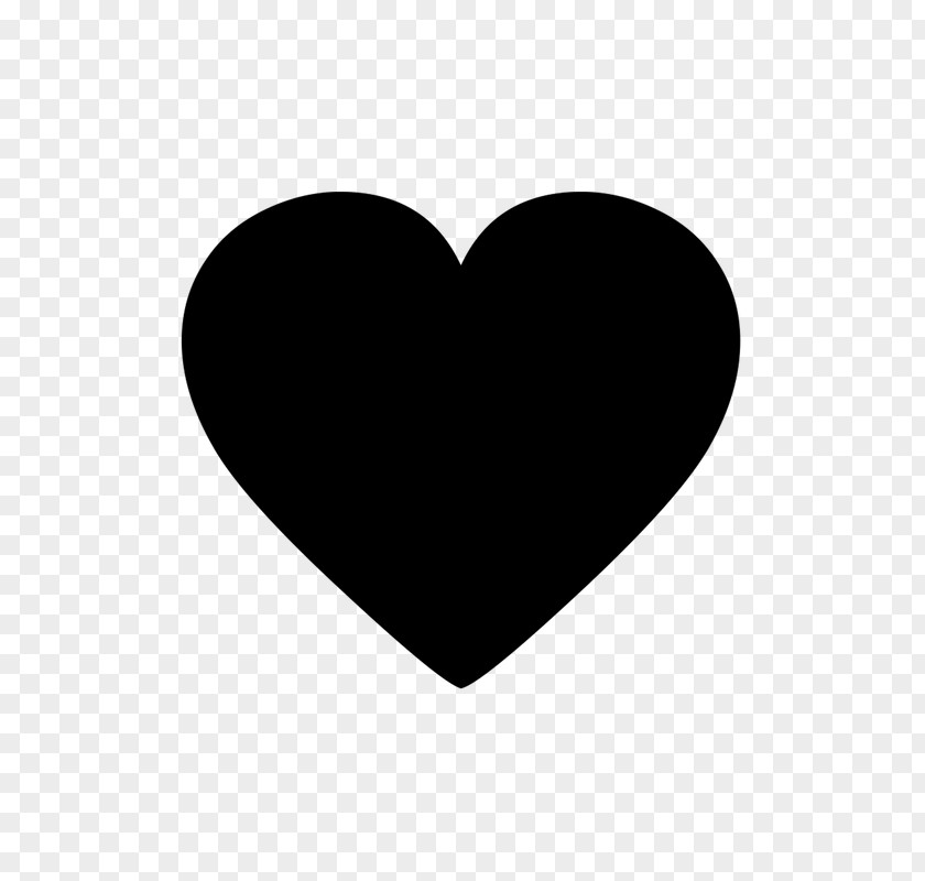 Black Bubble Heart Symbol PNG