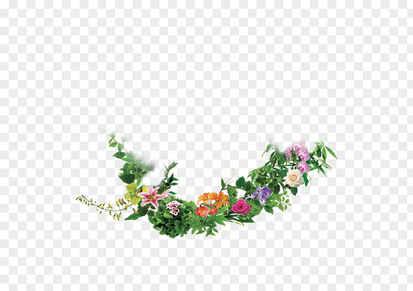 Continental Exquisite Garland Wreath Floral Design Download Wedding PNG