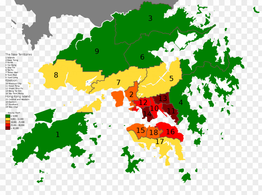 Global Map Central Daerah-daerah Di Hong Kong Vector PNG