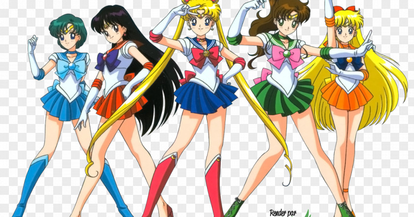 Sailor Moon Venus Mars Mercury Jupiter PNG