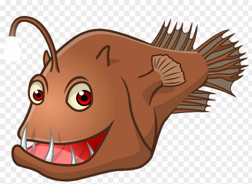 Fishing Black Seadevil Clip Art PNG