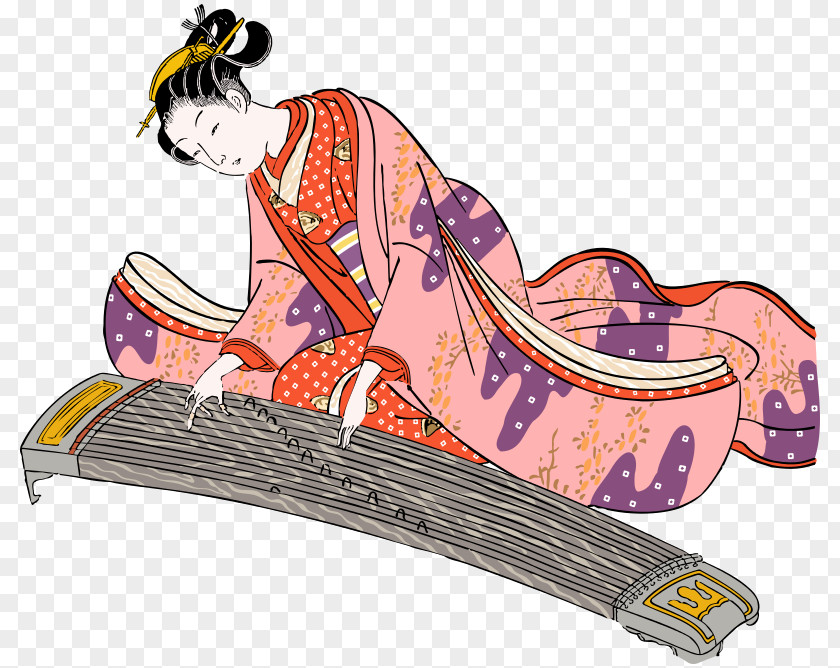 Oriental Art Koto Musical Instruments Clip PNG