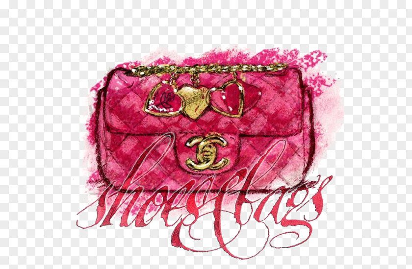 Pink Purse Handbag Chanel Fashion Illustration PNG