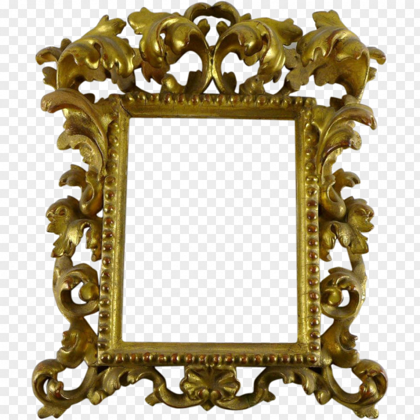 Baroque Picture Frames Mirror Rococo Wood Carving Ornament PNG