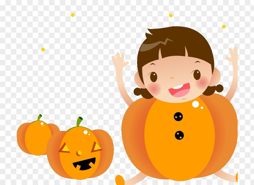 Halloween Pumpkin Free Funny Cartoon Children Creative Deduction Jack-o-lantern Party Child PNG