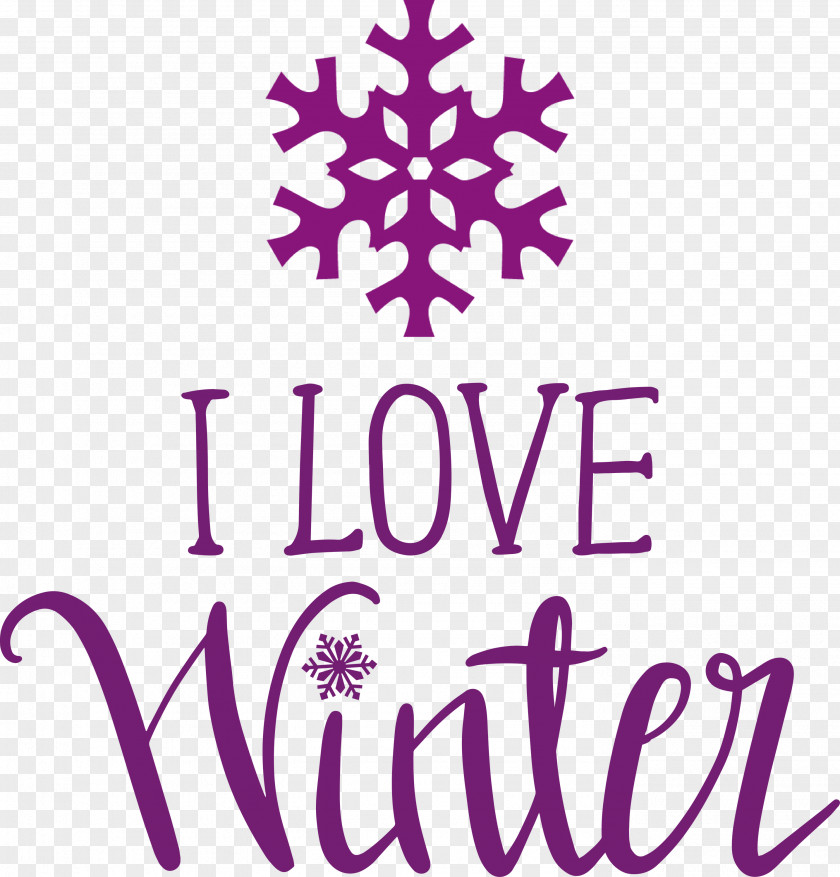 I Love Winter PNG