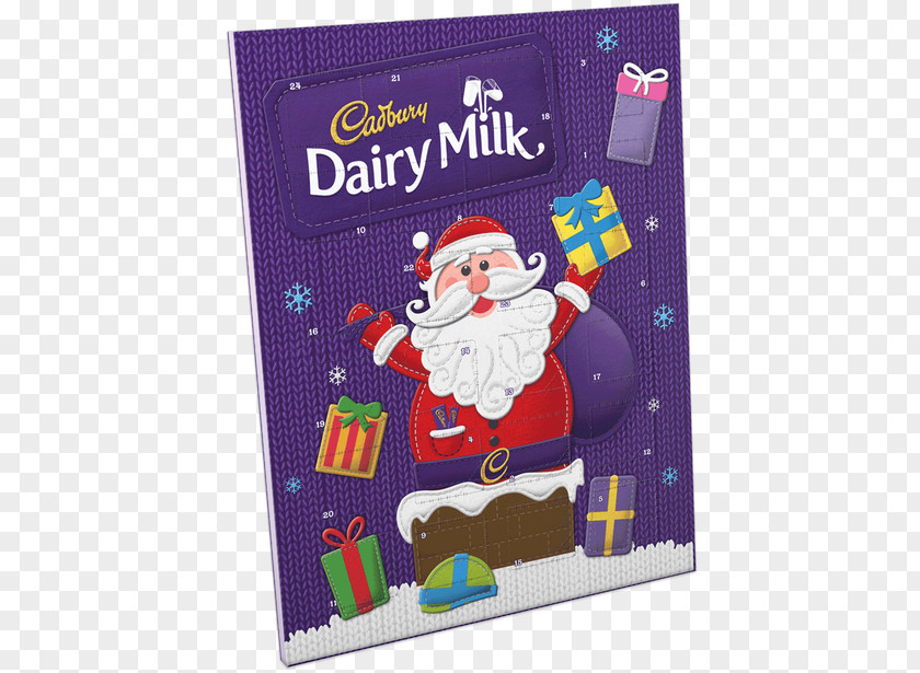 Advent Calendar Santa Claus Cadbury Dairy Milk Calendars PNG