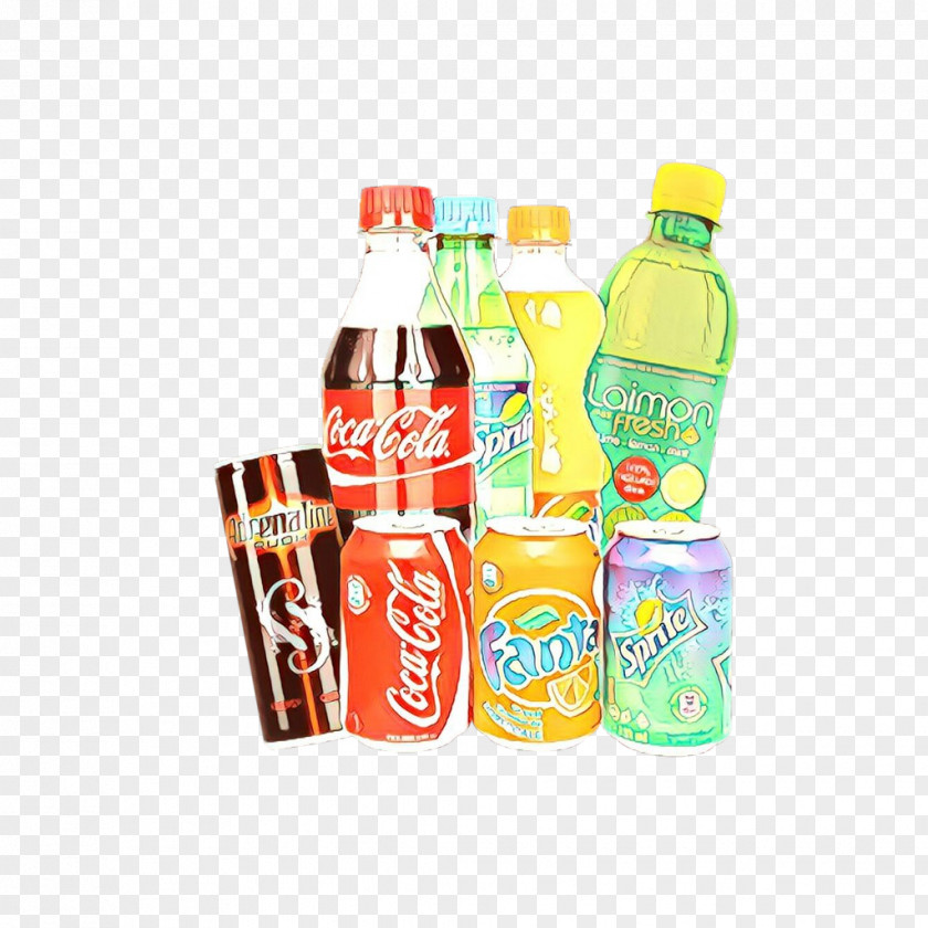 Cola Orange Drink Plastic Bottle PNG