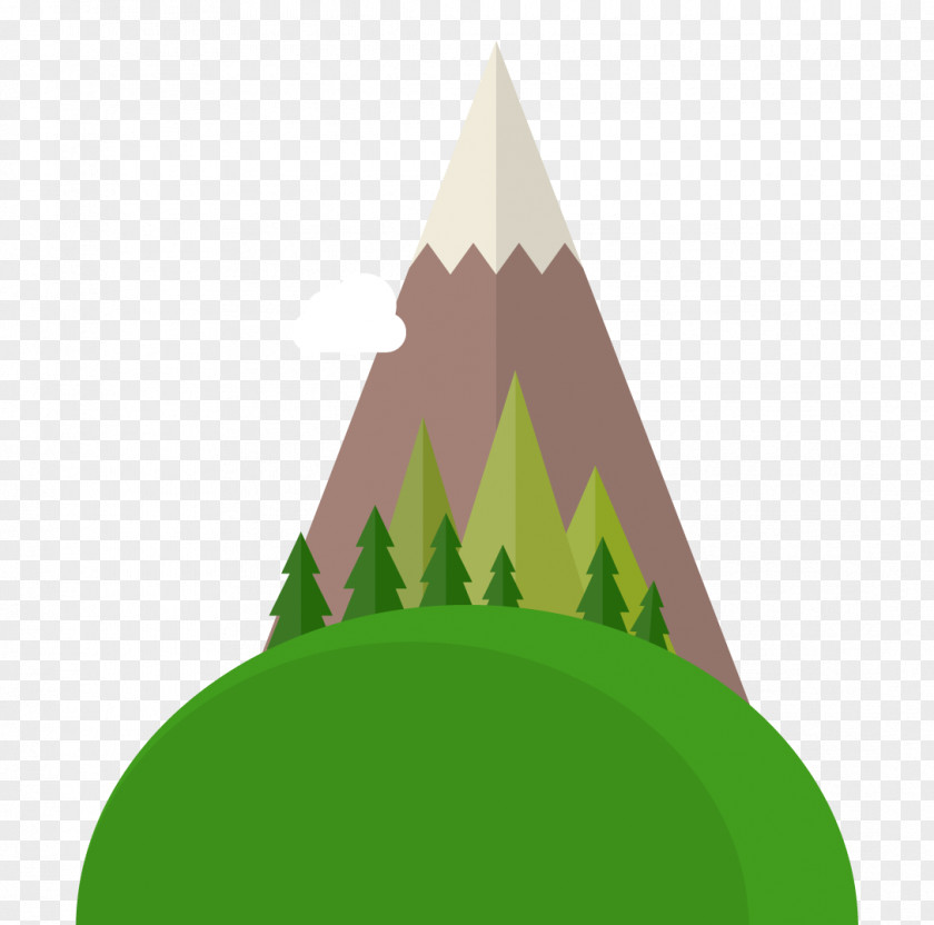 Vector Green Hills And Mountains Tree Hill PNG
