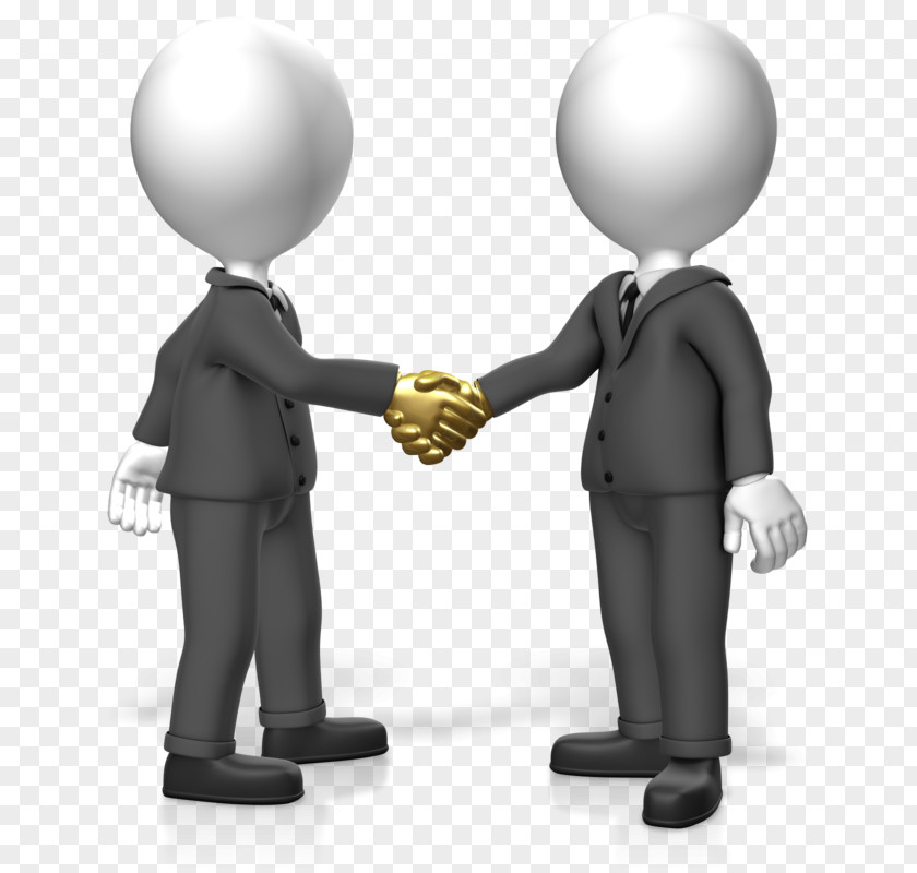 Animation Golden Handshake Stick Figure PNG