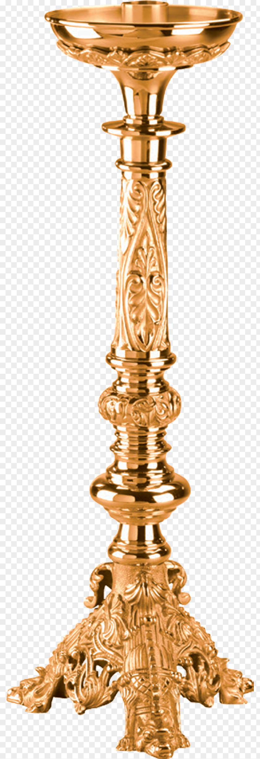 Brass Candlestick 01504 Copper Church PNG